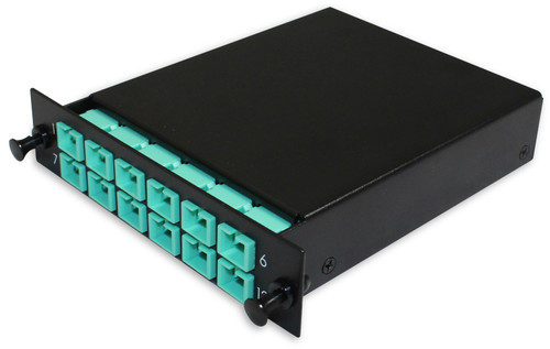 12 Fiber MTP to SC Duplex LGX OM4 Multimode Cassette